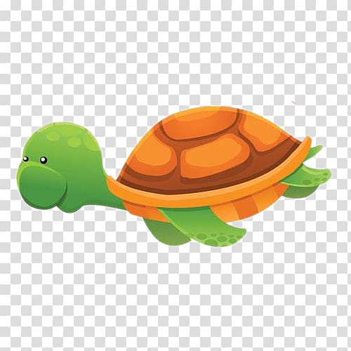 green and brown turtle illustration, Aquatic animal , Cartoon cute green little turtles transparent background PNG clipart