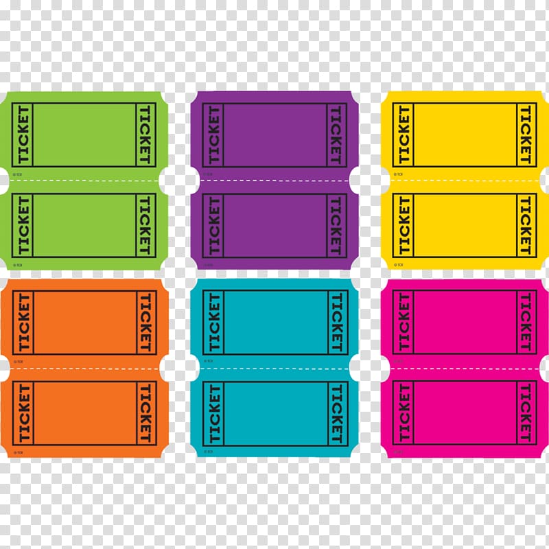 Mini Teacher\'s Tools Color Ticket, bright colors transparent background PNG clipart