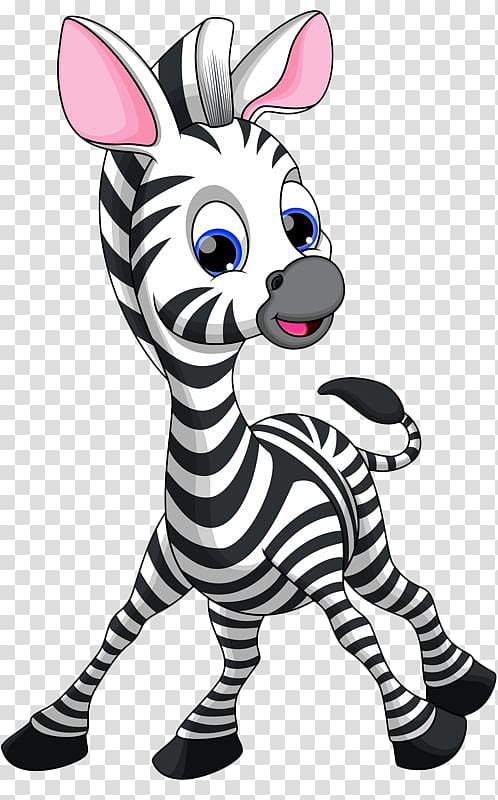 zebra graphic, Horse Zebra Cuteness , Small hand-painted black and white striped zebra transparent background PNG clipart