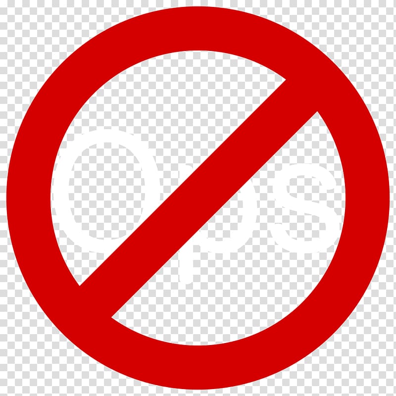 Ops sign, No symbol Circle Library, sign stop transparent background PNG clipart
