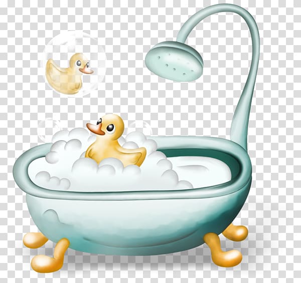 Bathtub Bathing , Bath ducklings transparent background PNG clipart