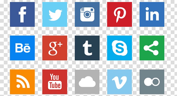 assorted icons, Social media Social network Flat design Icon, Social Icons transparent background PNG clipart