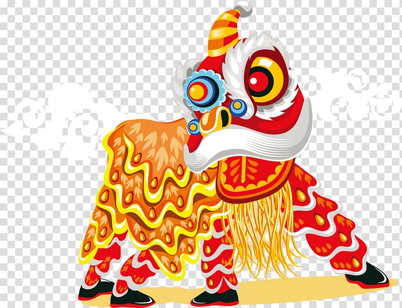 Lion dance Dragon dance, lion transparent background PNG clipart