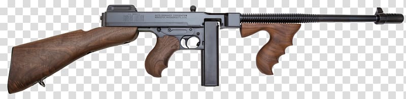Thompson submachine gun M1 carbine .45 ACP Thompson Light Rifle, weapon transparent background PNG clipart