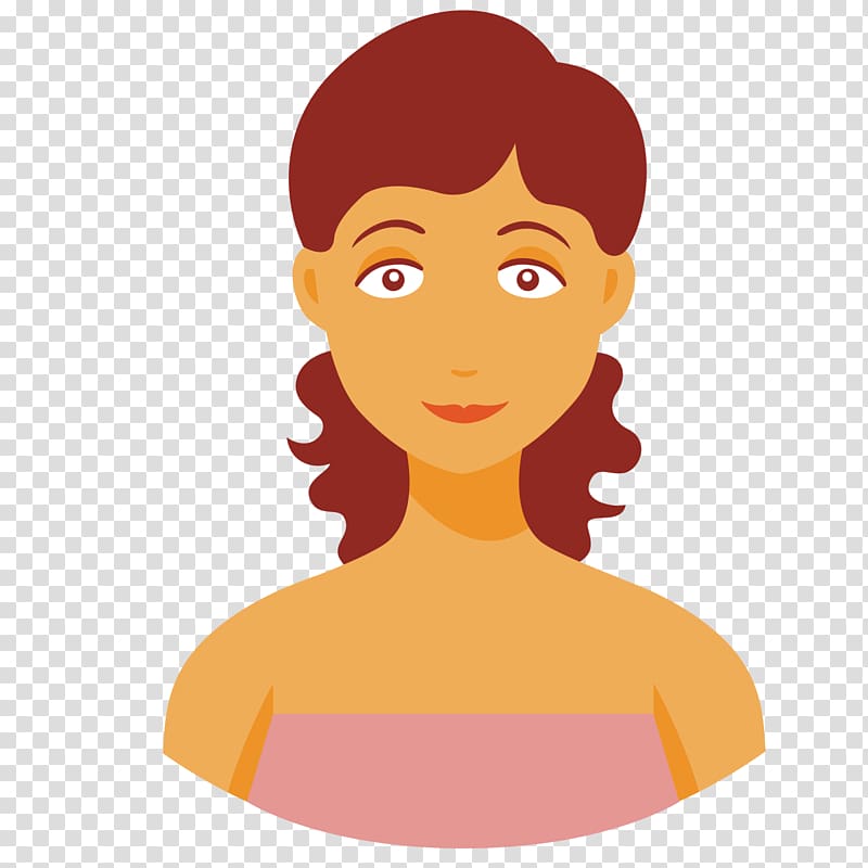 Skin care Face Symbol, Cartoon yellow face woman transparent background PNG clipart