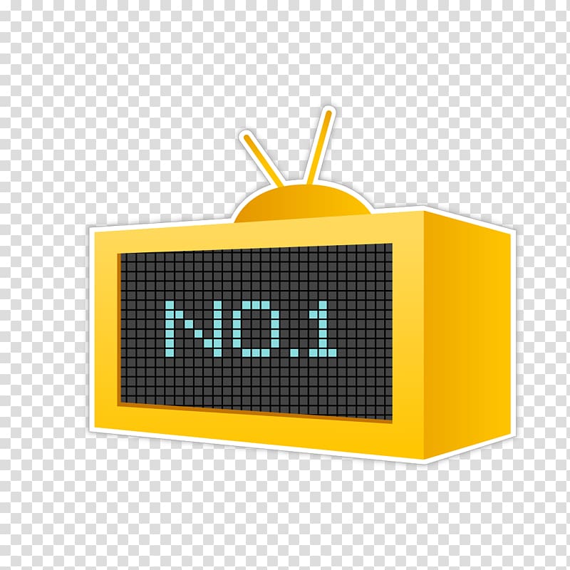 Television set Yellow, Yellow TV transparent background PNG clipart