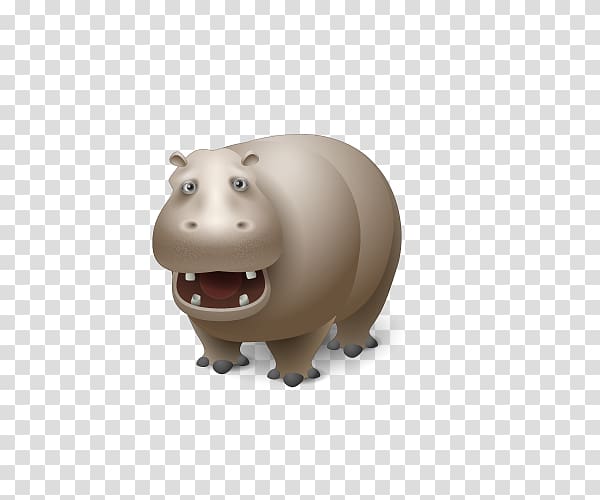 Animal Hippopotamus Icon design Icon, Domineering Hippo transparent background PNG clipart