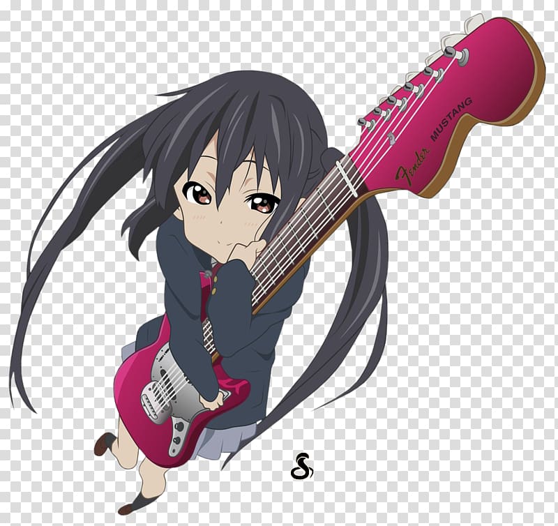 🎻K-on! guitar 🎻 中野梓 輕音少女 NAKANO AZUSA K on けいおん 結他Official Jazz master  Cobain Anime guitar。Cosplay Houkago Tea Time HTT '69 Reissue Mustang in  Candy Apple Red Fender Japan 秋山澪。🪴🌸👱🏻‍♀️🌟 | Reverb