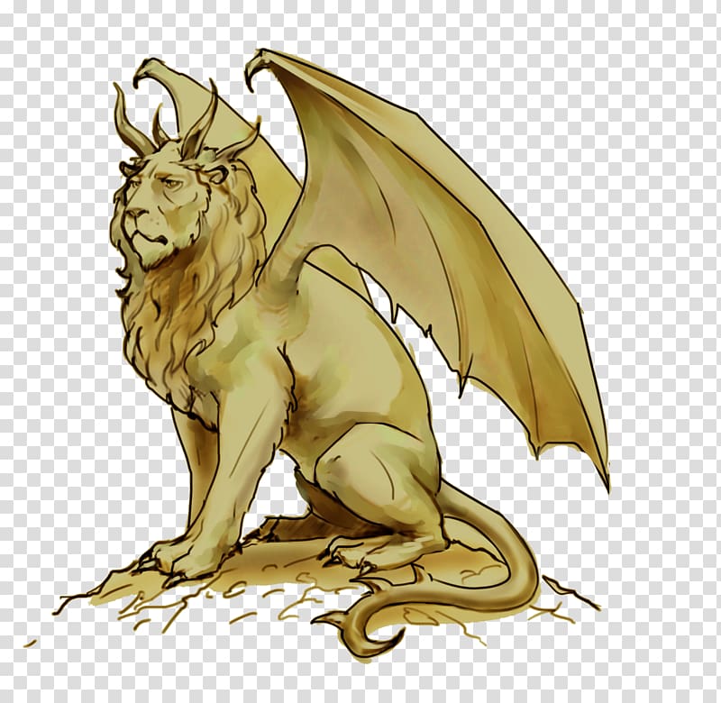 Lion Manticore Dragon Legendary creature Drawing, lion transparent background PNG clipart