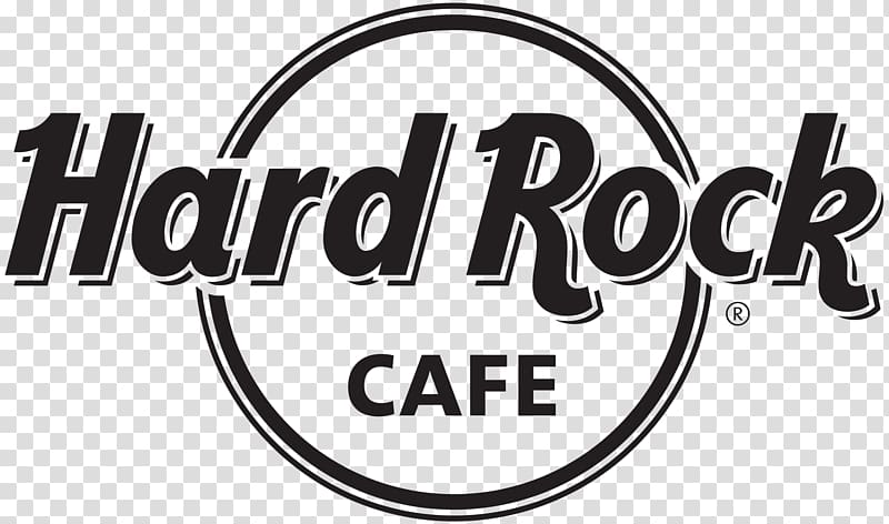 Hard Rock Cafe logo, Hard Rock Café Logo Black and White transparent background PNG clipart
