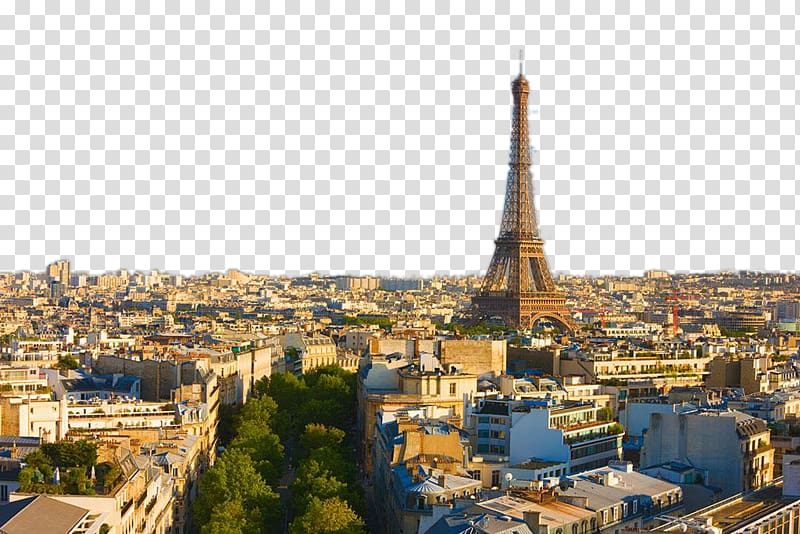 Eiffel Tower, France, Musxe9e du Louvre City Building, Top view of Paris transparent background PNG clipart