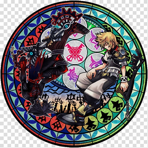 Kingdom Hearts χ Kingdom Hearts Birth by Sleep Kingdom Hearts III Kingdom Hearts: Chain of Memories Kingdom Hearts 3D: Dream Drop Distance, stained glass transparent background PNG clipart