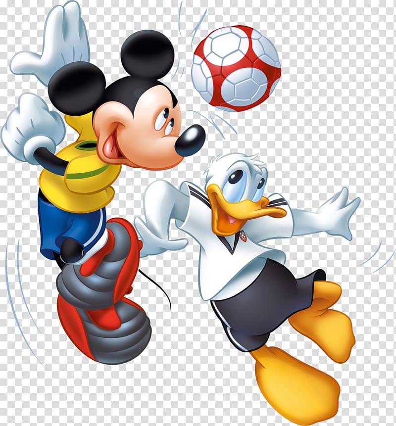 Mickey Mouse and Donald Duck illustration, Mickey Mouse Minnie Mouse Donald Duck The Walt Disney Company Football, donald duck transparent background PNG clipart