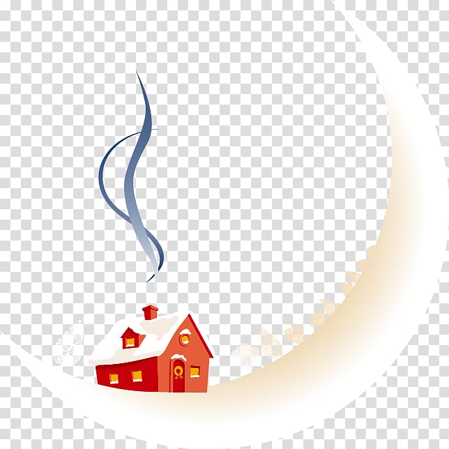 Cartoon Illustration, Cartoon cute moon boat house transparent background PNG clipart