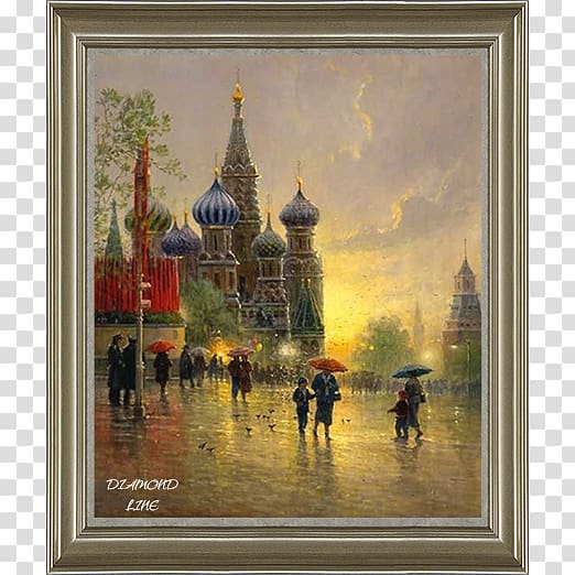 Watercolor painting Red Square Landscape painting, painting transparent background PNG clipart