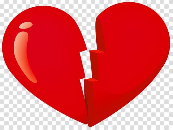 red broken heart illustration, Broken heart Portable Network Graphics , broken decorations transparent background PNG clipart