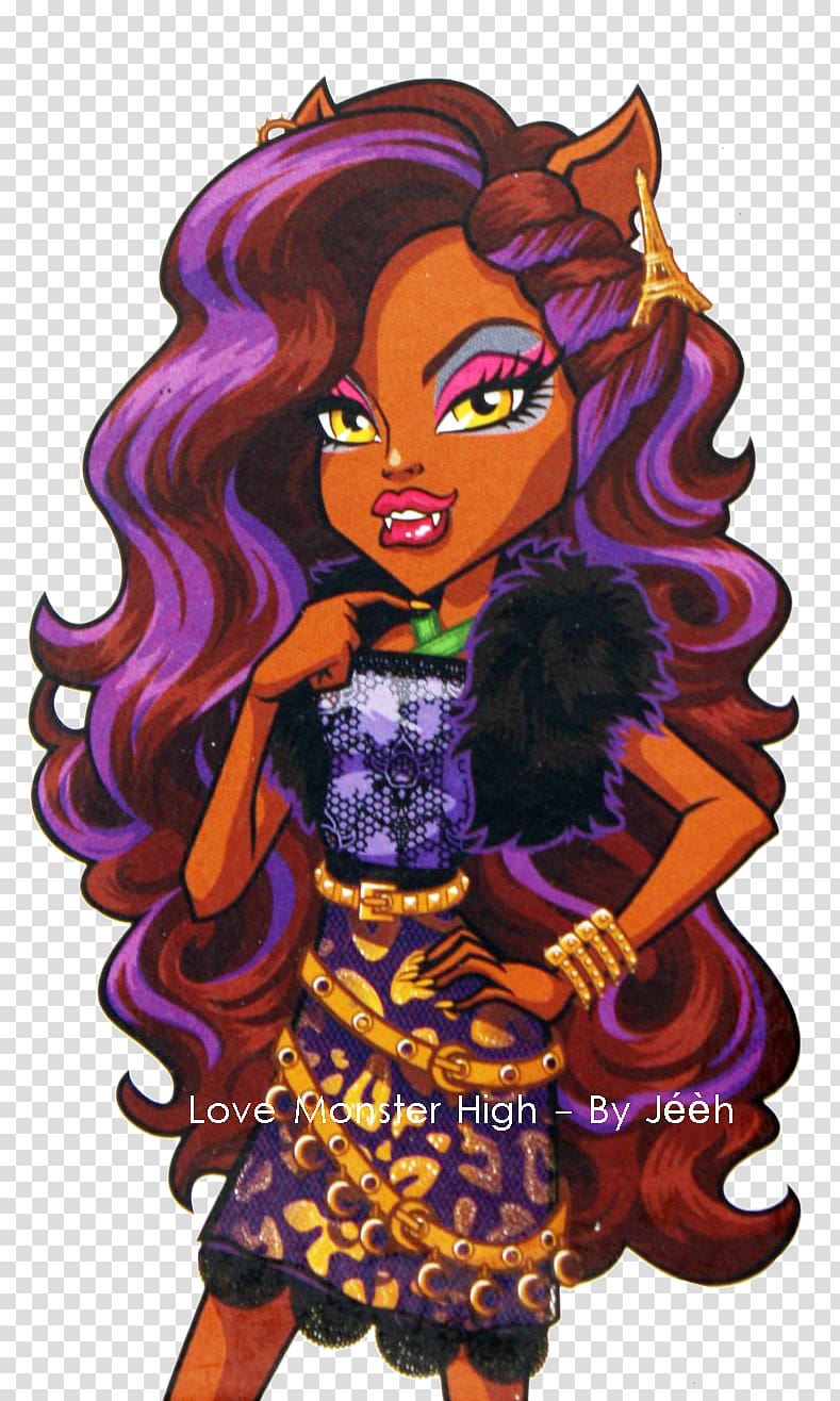 Monster High Original Gouls CollectionClawdeen Wolf Doll Monster High Original Gouls CollectionClawdeen Wolf Doll Monster High Original Gouls CollectionClawdeen Wolf Doll Cleo DeNile, doll transparent background PNG clipart