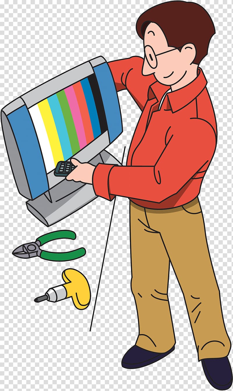 Television , Repair the TV transparent background PNG clipart