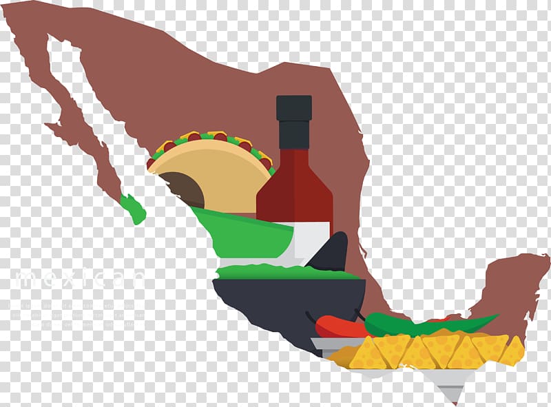 Mexico City United States Republic of the Rio Grande Mexican cuisine Irreligion in Mexico, Gourmet map silhouette transparent background PNG clipart
