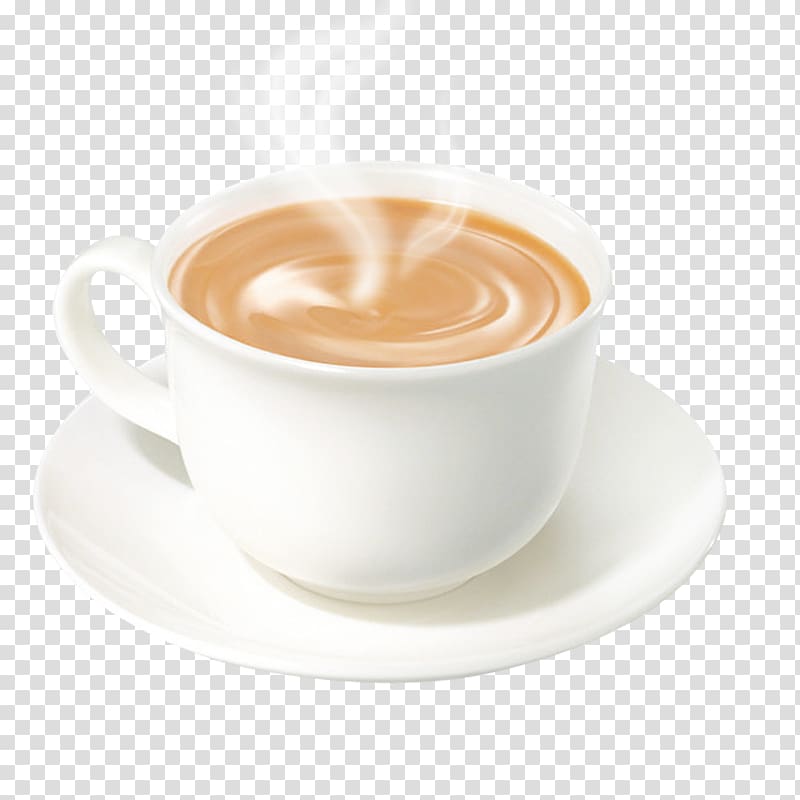 teacup with saucer , Coffee cup Latte Tea Cuban espresso, Coffee cup hot milk tea transparent background PNG clipart
