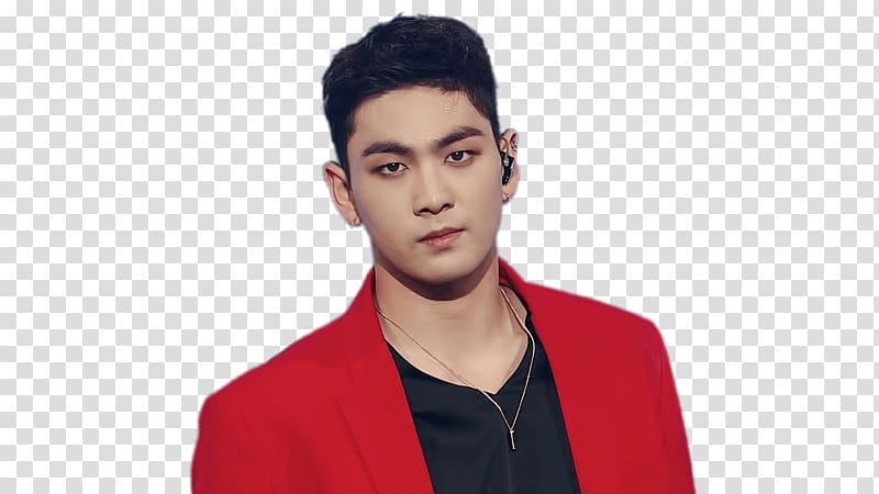 men's red top, NU'EST Baekho transparent background PNG clipart