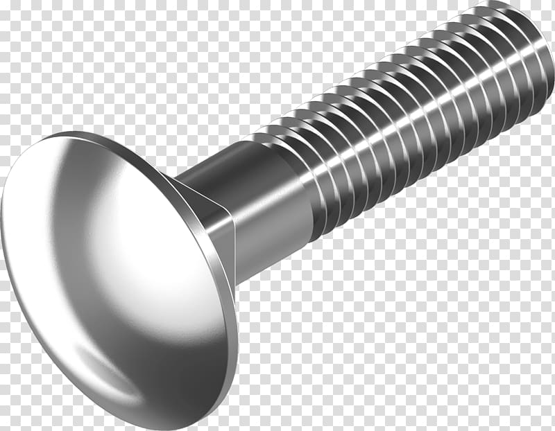 DIN 603 Bolt Fastener Self-tapping screw, screw transparent background PNG clipart