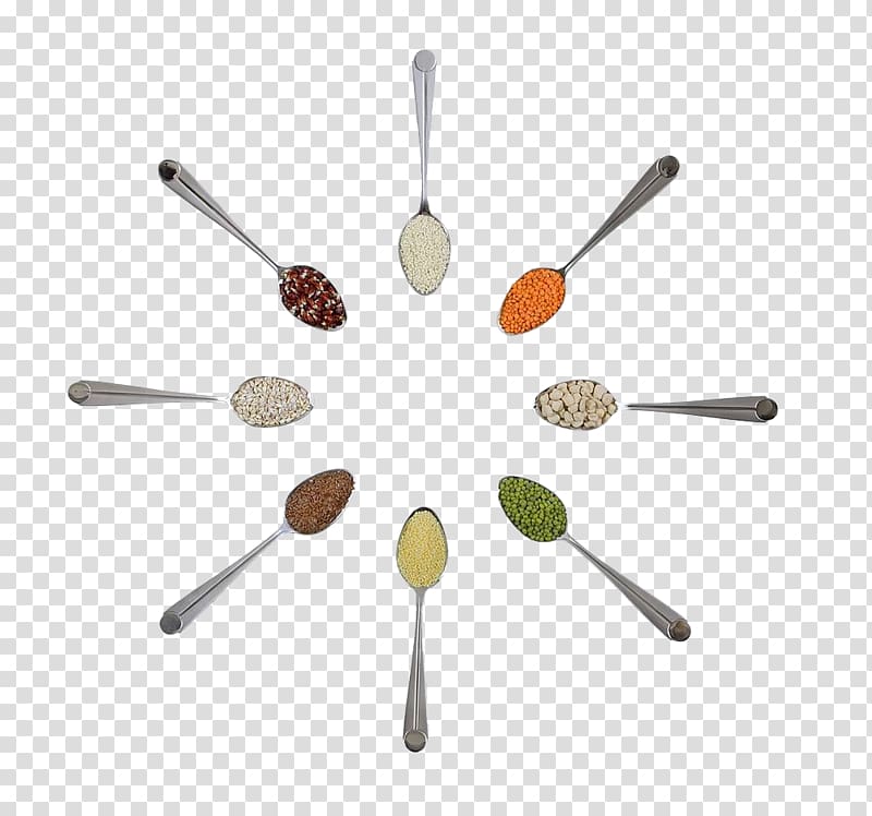Cereal Wheat Spoon Five Grains Food, Grains in a spoon transparent background PNG clipart