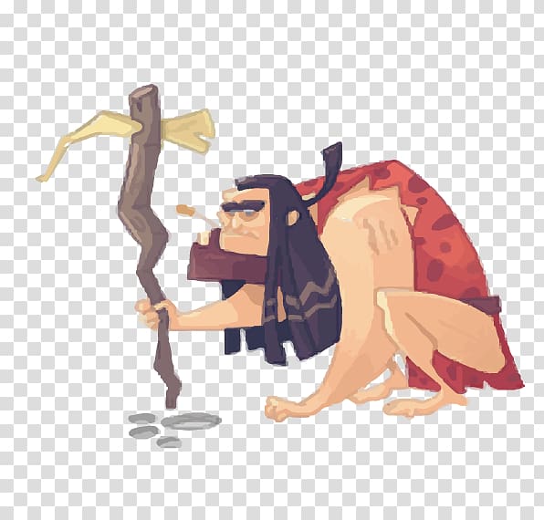 Cartoon Illustration, Hoe Upper Cave Man transparent background PNG clipart