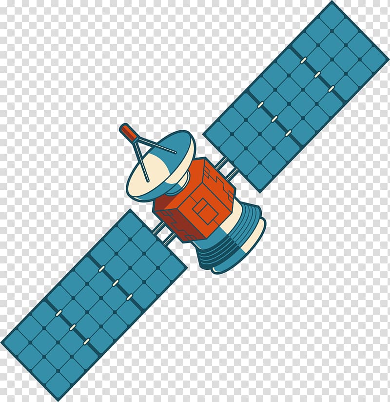blue plastic toy illustration, Satellite Nilesat , Satellites in space transparent background PNG clipart