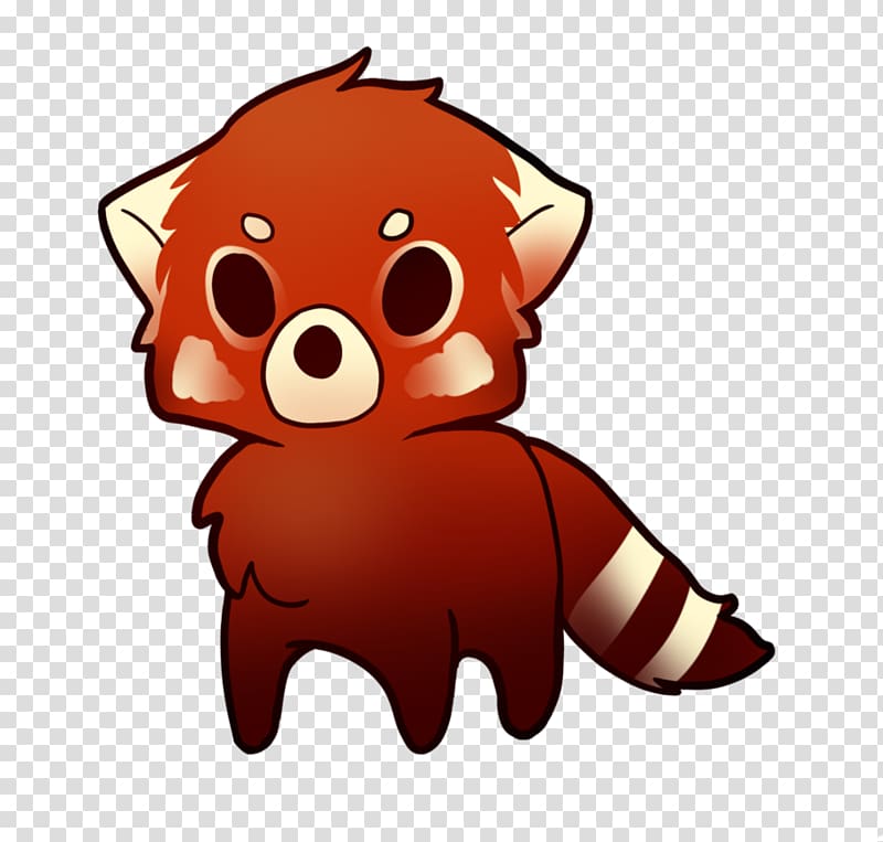 Red panda Giant panda Cartoon Drawing , Cute Panda Drawing transparent background PNG clipart