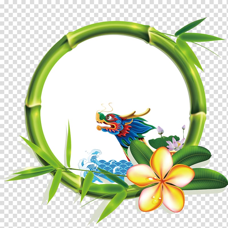 Bamboo frame Circle, bamboo transparent background PNG clipart