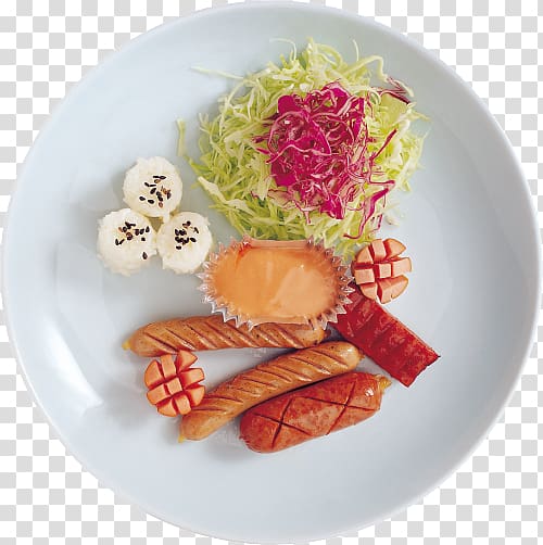 Sashimi European cuisine Ham French fries Pizza, Western-style meals Sausage transparent background PNG clipart