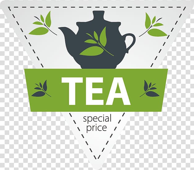 Green tea Label, Tea label design transparent background PNG clipart