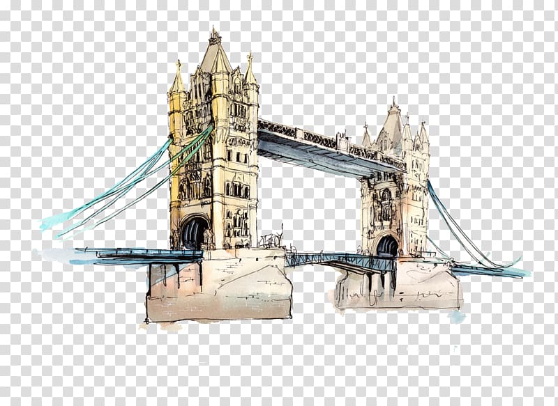 London Paper Sticker Wall decal Painting, Bridge Construction transparent background PNG clipart