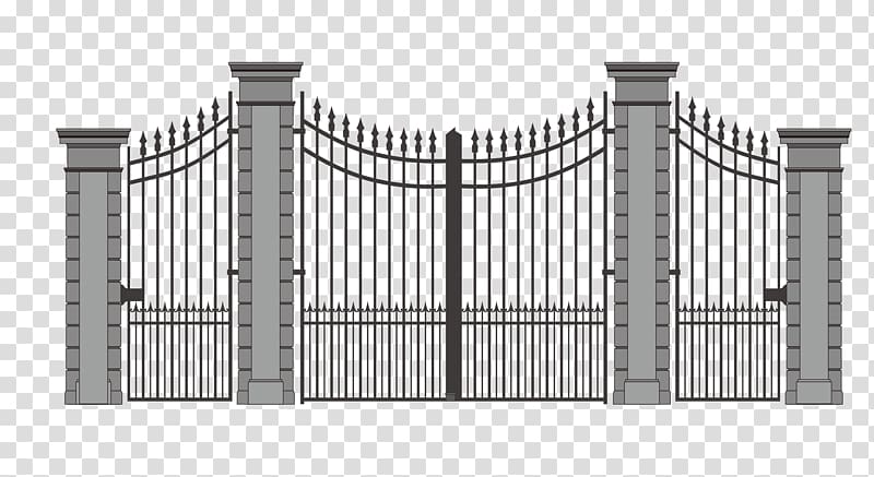 Iron Gate Euclidean Illustration, material large iron door pattern transparent background PNG clipart