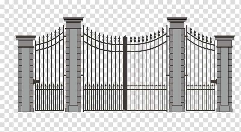 Gate Steel Door Iron European Iron Gate Transparent Background Png Clipart Hiclipart - white picket fence gate roblox