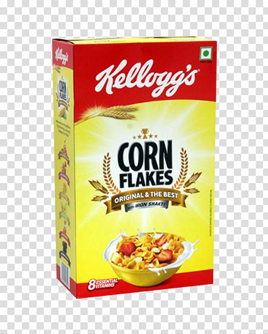 Corn flakes Breakfast cereal Kellogg\'s Milk, breakfast transparent background PNG clipart