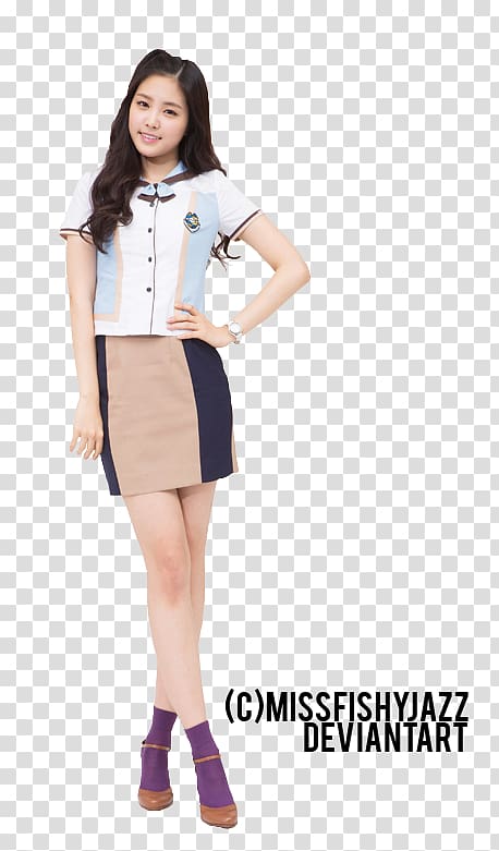 Son Na-eun Apink Art Model K-pop, Student uniform transparent background PNG clipart