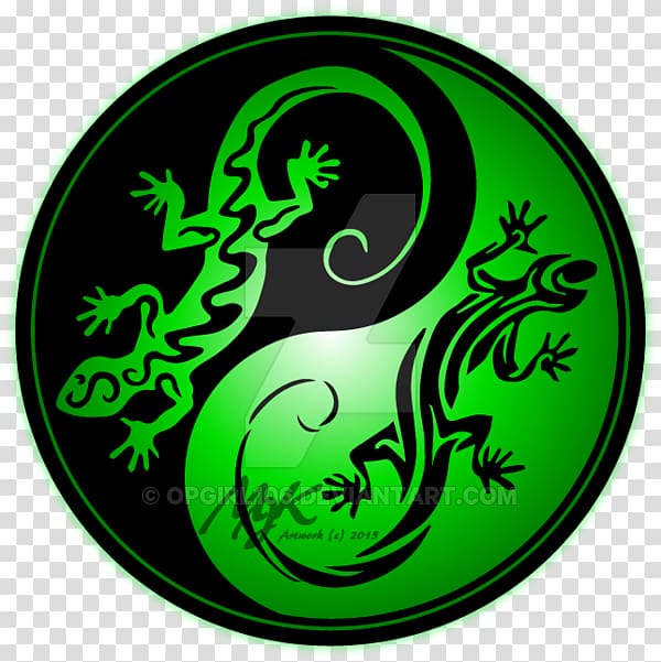 Lizard Yin and yang Tattoo Reptile Gecko, lizard transparent background PNG clipart