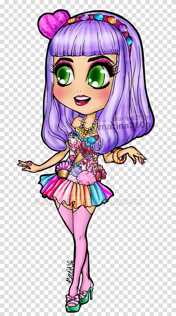 Drawing California Gurls Chibi Teenage Dream, candy cartoon transparent background PNG clipart