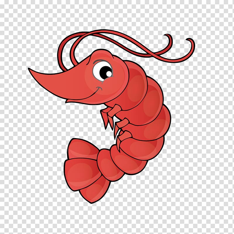 Lobster Decapoda Palinurus , Cute cartoon red crayfish transparent background PNG clipart