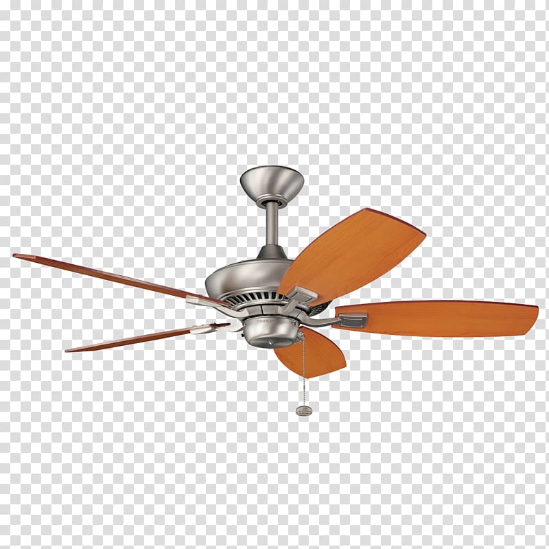Kichler Canfield Ceiling Fans Brushed metal Lowe's, fan transparent background PNG clipart