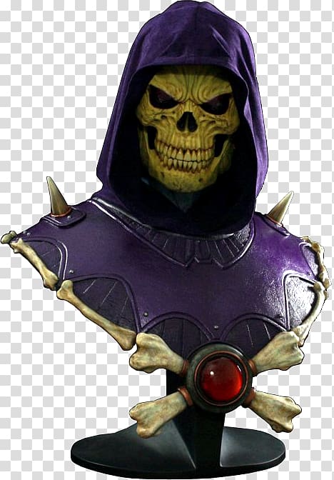 Skeletor Bust Masters of the Universe Figurine Character, skeletor he man transparent background PNG clipart