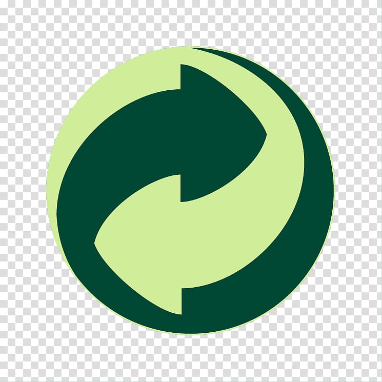 Green Dot Recycling symbol Logo, Reduce Reuse Recycle Symbol transparent background PNG clipart