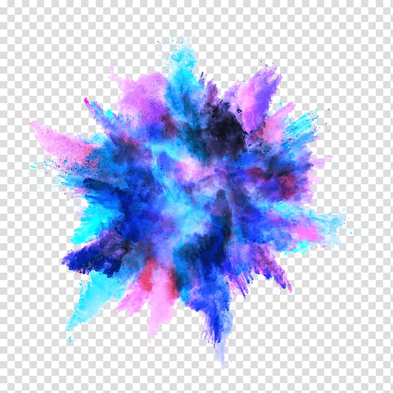 blue, pink, and teal smoke , Explosion Color, explosion transparent background PNG clipart