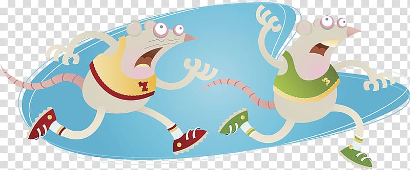 Rat Running Relay race Illustration, cartoon relay race transparent background PNG clipart