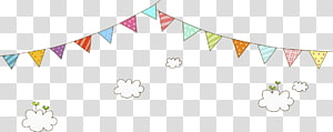 hand painted bunting transparent background PNG clipart thumbnail