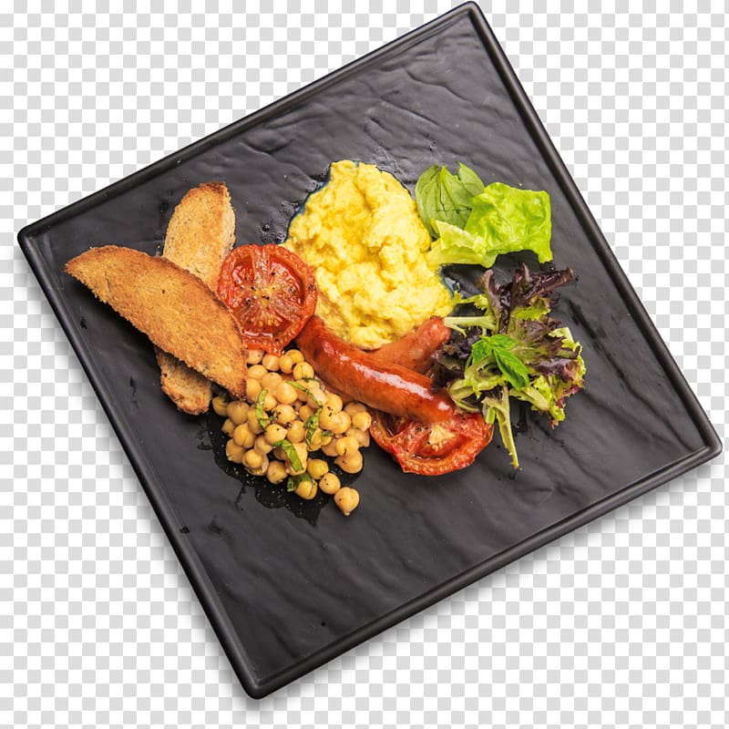 Food Dish Full breakfast Cuisine Cafe, scrambled eggs transparent background PNG clipart