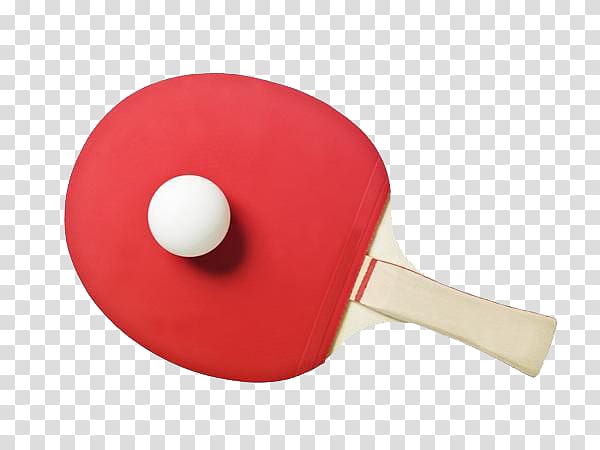 Table tennis racket, Red table tennis bat transparent background PNG clipart