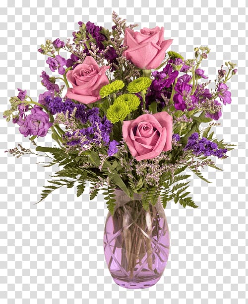 Birthday Flower delivery Floristry Flower bouquet, purple rose corsages for prom transparent background PNG clipart
